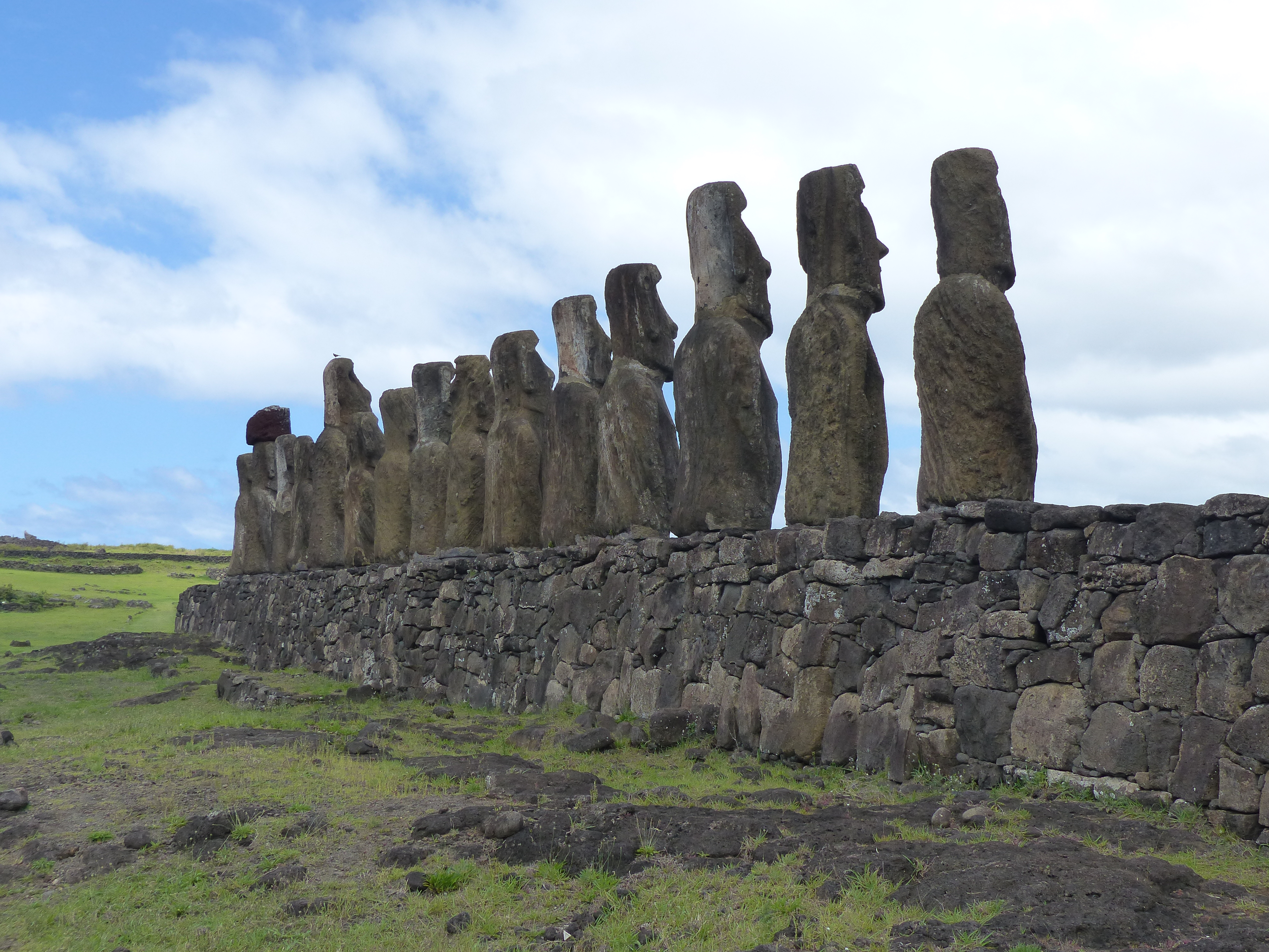 At Ahu Tongariki, where 15 restored moai guard the Easter Island 